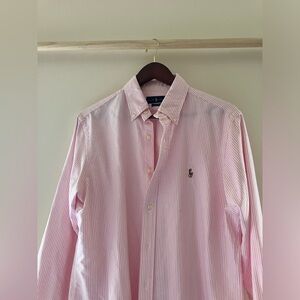 Polo by Ralph Lauren Men's Pink Striped Shirt